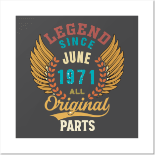 Legend since June 1971 all Original Parts Retro Style Posters and Art